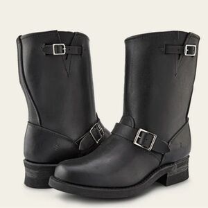 Frye Engineer 12R Greasy Black Boot Size 6